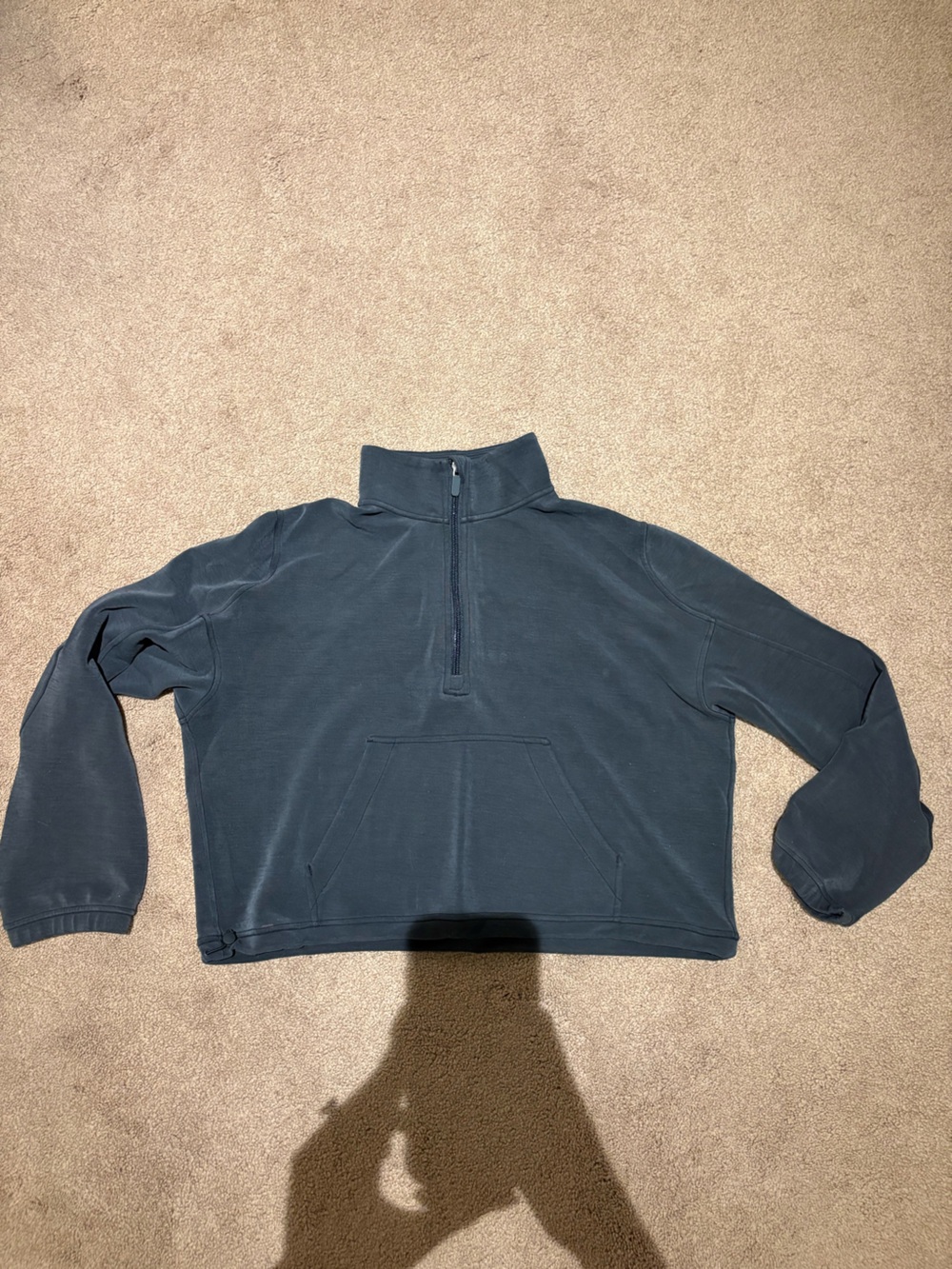 LC fitness dark gray quarter zip hoodie size medium